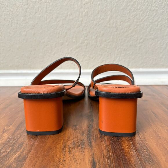 NWOB EVERLANE The Italian Leather Tourist Heel Sandals in Adobe Brown - Picture 6 of 12